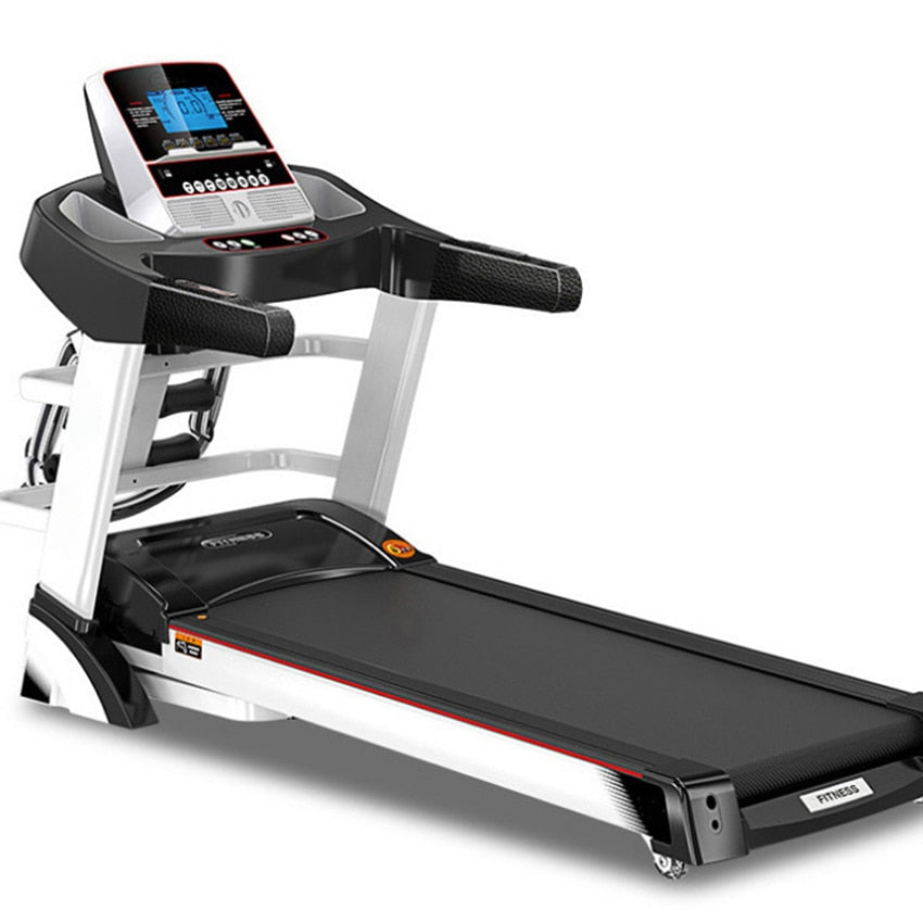 T900 Treadmill Multifunctional Fitness Foldable Running Machine Treadmill Indoor Exercise Equipment LCD Display Shock Absorbing