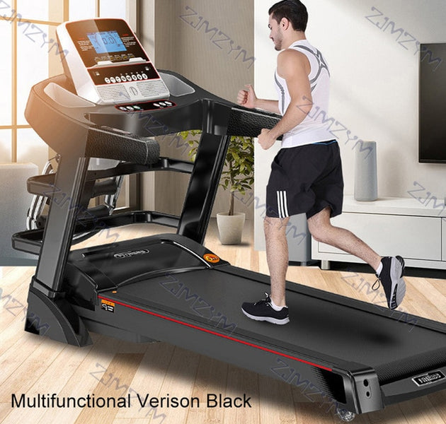 T900 Treadmill Multifunctional Fitness Foldable Running Machine Treadmill Indoor Exercise Equipment LCD Display Shock Absorbing