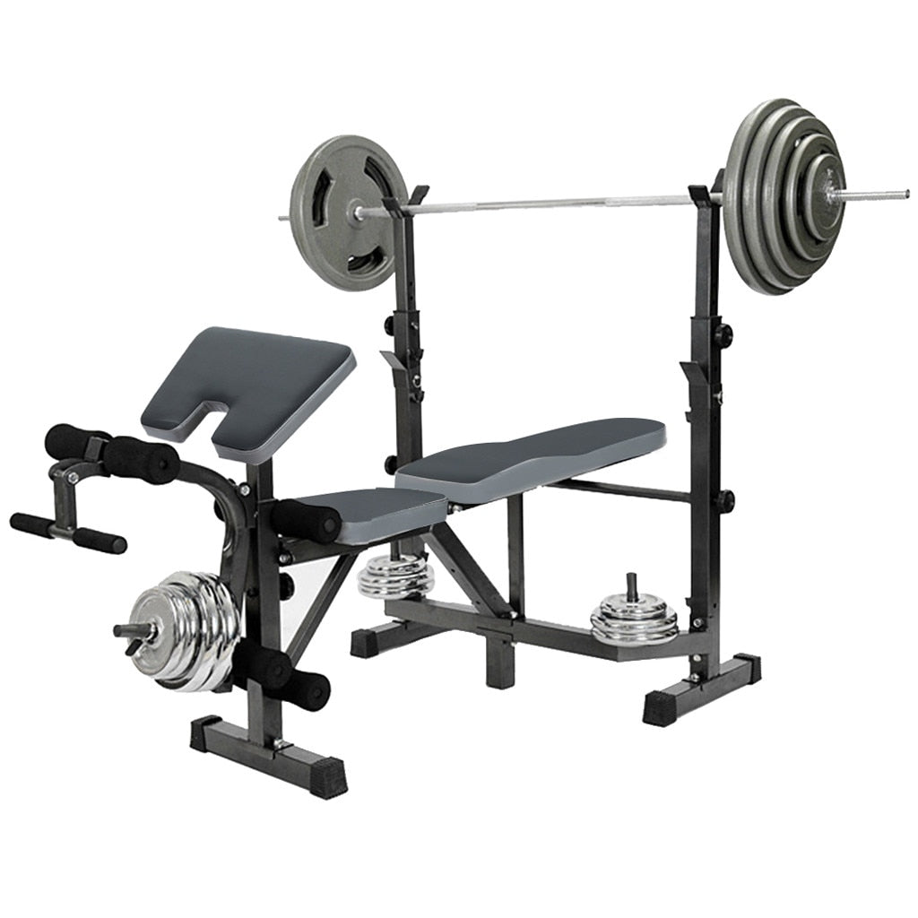 US IN STOCK Dumbbell Bench Weightlifting With Preacher Curl Leg Developer And Crunch Handle Indoor Exercise Equipment Gym House