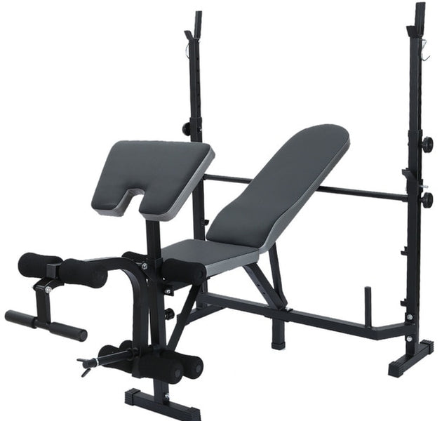 US IN STOCK Dumbbell Bench Weightlifting With Preacher Curl Leg Developer And Crunch Handle Indoor Exercise Equipment Gym House